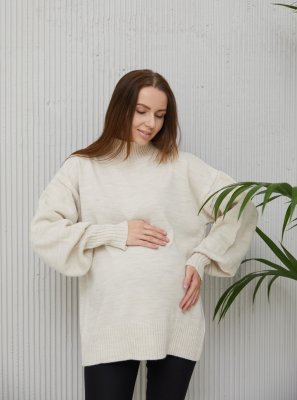 В'язаний светр для вагітних - Loret бежевий