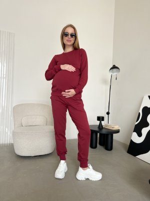Базовий костюм для вагітних та годування Detroit бордо