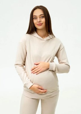 Худи для беременных и кормящих Dortmund - светло-бежевый