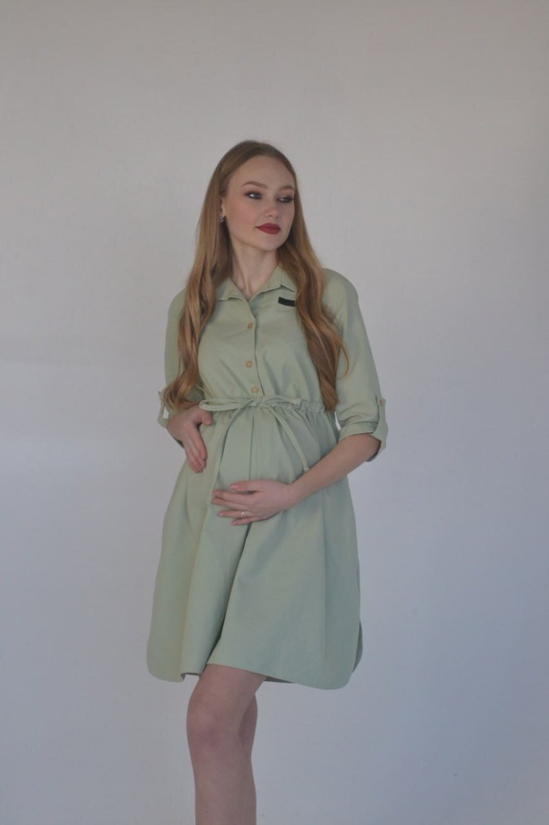 Сукня для вагітних та годуючих Emilie фісташка