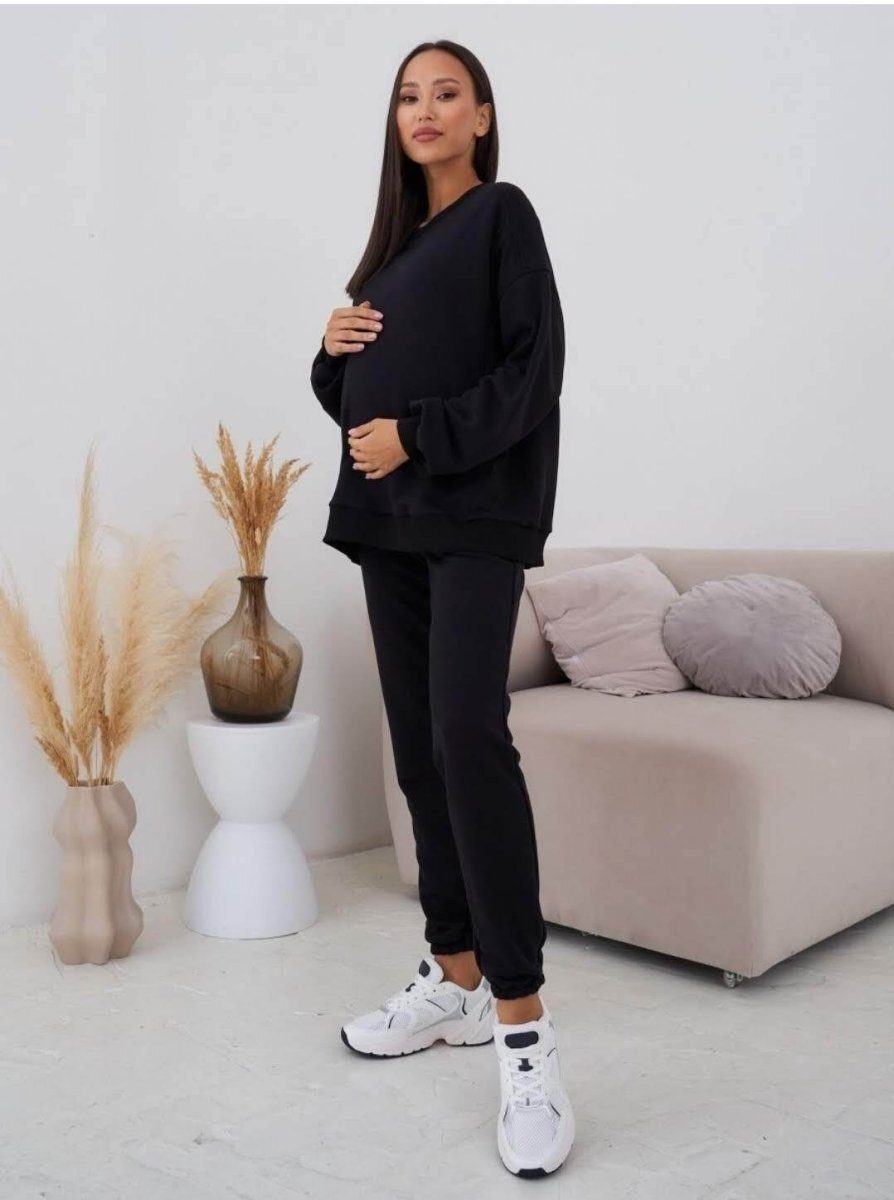 Спортивный костюм для беременных и кормящих DM-19 черный