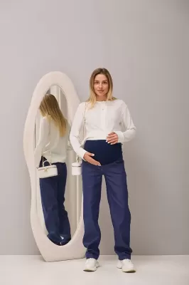 Теплі джинси баггі для вагітних Kestel Winter - Синій