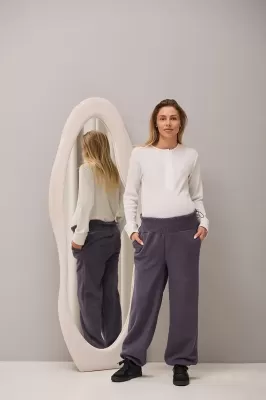 Теплі флісові штани для вагітних Sheridan - графітові