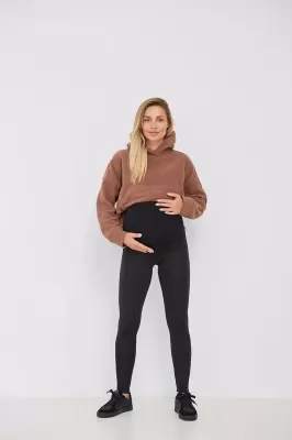 Теплые лосины на меху для беременных Montreal - Чёрный